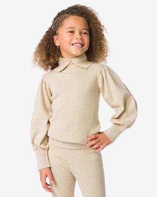 HEMA Kindertrui fijngebreid ballonmouw ecru (ecru)