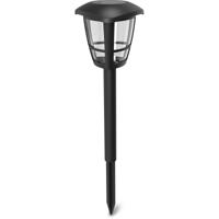LED Solar Priklamp - Warm Wit 3000K - Mat Zwart - Kunststof