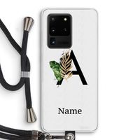 Charcoal Flora: Samsung Galaxy S20 Ultra Transparant Hoesje met koord
