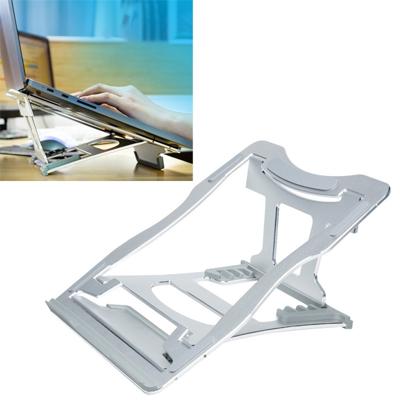 Aluminiumlegering koel houder desktop draagbare eenvoudige laptop beugel ondersteuning in zes fasen grootte: 21x26cm (zilver)