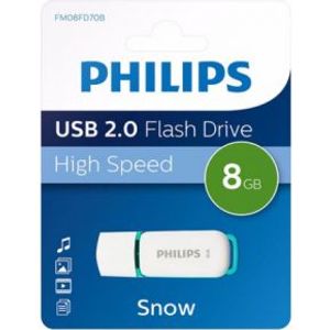 Philips FM08FD70B USB flash drive 8 GB USB Type-A 2.0 Turkoois, Wit