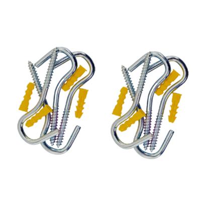 DID Stalen schroefhaken / ophanghaken - 20x stuks - 10 cm - met plug 8 mm
