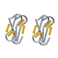 DID Stalen schroefhaken / ophanghaken - 20x stuks - 10 cm - met plug 8 mm