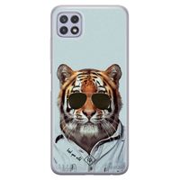 Samsung Galaxy A22 5G siliconen hoesje - Tijger wild Samsung Galaxy A22 5G siliconen hoesje - Tijger wild