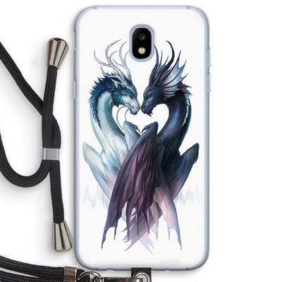 Yin Yang Dragons: Samsung Galaxy J5 (2017) Transparant Hoesje met koord