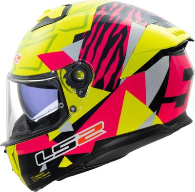LS2 integraalhelm "ff808 stream ii tiger" helmet ff808 stream i tiger yellow/pink gr. xl LS2 integraalhelm "ff808 stream ii tiger" helmet ff808 stream i tiger yellow/pink gr. xl