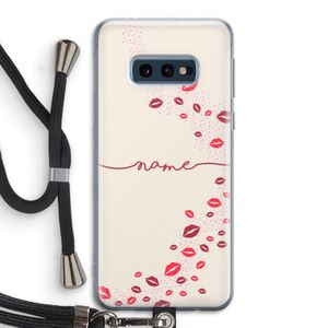 Kusjes: Samsung Galaxy S10e Transparant Hoesje met koord
