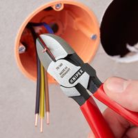 Knipex Zijsnijtang | lengte 160 mm | hoofd gepolijst | meercomponenten mantels max. 2 mm | 1 stuk - 70 02 160 - 70 02 160 - thumbnail