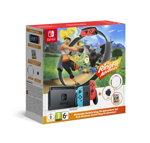 Nintendo Switch Console (Rood/Blauw) + Ring Fit Adventure (Voordeelbundel)