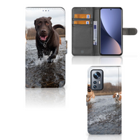 Xiaomi 12 Pro Telefoonhoesje met Pasjes Honden Labrador - thumbnail