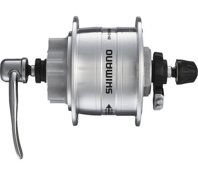 Shimano dynamonaaf 36 gaats hd-3d32 3 watt voor 6 bouts remschijf snelspanner zilver