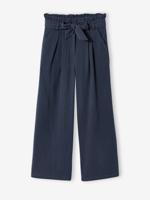 Broek van katoenen hydrofiel voor meisjes JONEN inktblauw