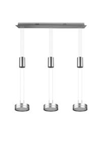 Trio HanglampFranklin 3-lichts RVS - 326510307