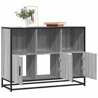Dressoir 100x35x76 cm bewerkt hout grijs sonoma eikenkleurig
