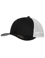 Flexfit FX6511T Flexfit Mesh Trucker 2-Tone Cap - Black/White - S/M