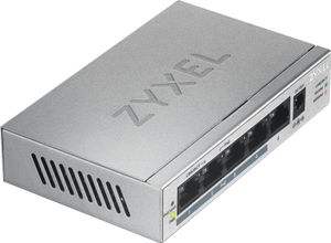 Zyxel GS1005HP Unmanaged Gigabit Ethernet (10/100/1000) Power over Ethernet (PoE) Zilver