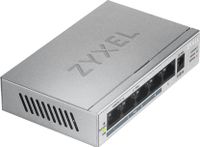Zyxel GS1005HP Unmanaged Gigabit Ethernet (10/100/1000) Power over Ethernet (PoE) Zilver - thumbnail