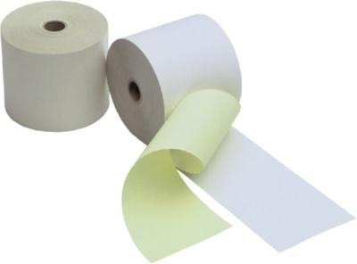 5 Duplo pinrollen 76mmx25m kern 12 mm wit/geel