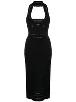 Victoria Beckham robe longue en maille ajourée à dos nu - Noir Victoria Beckham robe longue en maille ajourée à dos nu - Noir