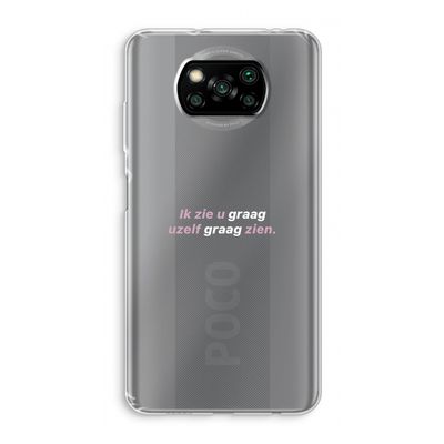 uzelf graag zien: Xiaomi Poco X3 Pro Transparant Hoesje