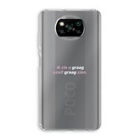 uzelf graag zien: Xiaomi Poco X3 Pro Transparant Hoesje