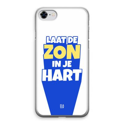 Laat de zon in je hart: iPhone 8 Transparant Hoesje