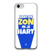 Laat de zon in je hart: iPhone 8 Transparant Hoesje