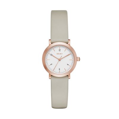 Horlogeband DKNY NY2514 Leder Taupe 14mm