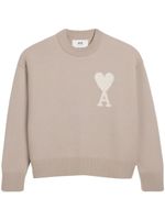 AMI Paris pull en laine à logo - Tons neutres