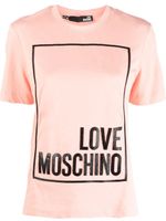 Love Moschino t-shirt à logo appliqué - Rose - thumbnail