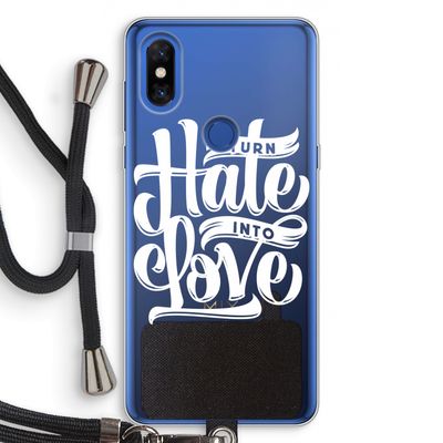 Turn hate into love: Xiaomi Mi Mix 3 Transparant Hoesje met koord