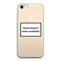 Alone: iPhone 7 Transparant Hoesje
