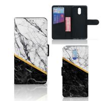 Nokia 2.3 | Bookcase | Marmer Wit Zwart - Origineel Cadeau Man | Portemonnee hoesje