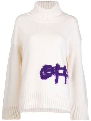 Off-White pull à col roulé - Blanc