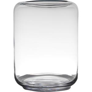 Vaas - groot - glas - 4 liter - 23 x 30 cm - bloemenvaas