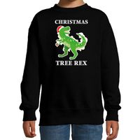Christmas tree rex Kerstsweater / outfit zwart voor kinderen Christmas tree rex Kerstsweater / outfit zwart voor kinderen
