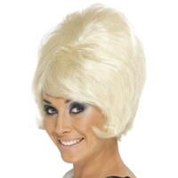 Carnaval verkleed prui voor dames - Fifties/Sixties stijl - blond - opgestoken haar