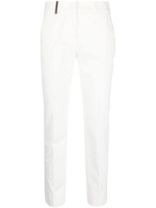 Peserico pantalon de tailleur à taille haute - Blanc