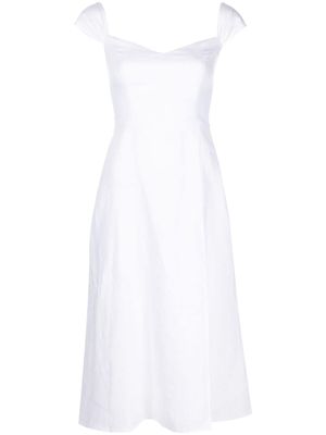 Reformation robe Bridgton en lin - Blanc