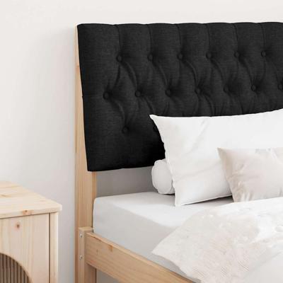 Gestoffeerd hoofdbord Zwart 90 cm Massief grenenhout Gestoffeerd hoofdbord Zwart 90 cm Massief grenenhout