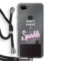 Sparkle quote: Pixel 3a Transparant Hoesje met koord
