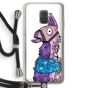 Lama: Samsung Galaxy A8 (2018) Transparant Hoesje met koord