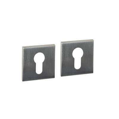 Intersteel cilinderrozetten vierkant verdekt 53x53x6mm - RVS