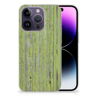 Apple iPhone 14 Pro | Bumper Hoesje | Green Wood