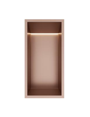 Hotbath &MORE Inbouwnis 30x15x10cm met LED IP44 Geborsteld Koper PVD