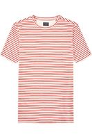 OLYMP Casual Modern Fit T-Shirt ronde hals rood, Gestreept