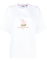 GCDS t-shirt à slogan imprimé - Blanc