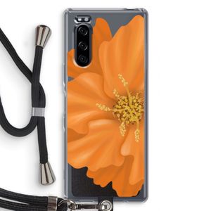 Orange Ellila flower: Sony Xperia 5 Transparant Hoesje met koord