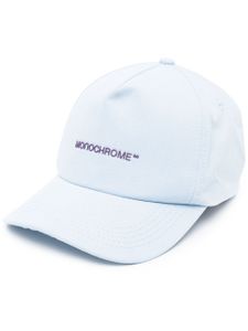 MONOCHROME casquette à logo imprimé en coton - Bleu