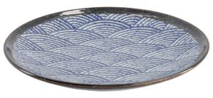 Japans porseleinen dinerbord - Aisai Seigaiha - Tokyo Design Studio - 25 x 3.2cm